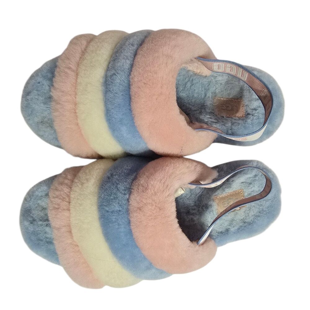 UGG Pride Fluff Yeah multicolor slippers sandals Sz 9